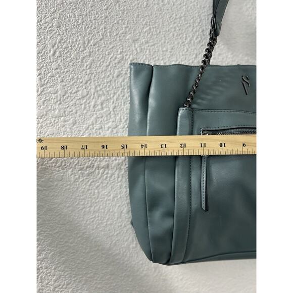Simply Vera Turquoise Leather Chain Purse Large - Picture 2 of 5